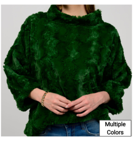 Ivy Jane Ivy Jane Poof Sleeve Faux Fur Popover