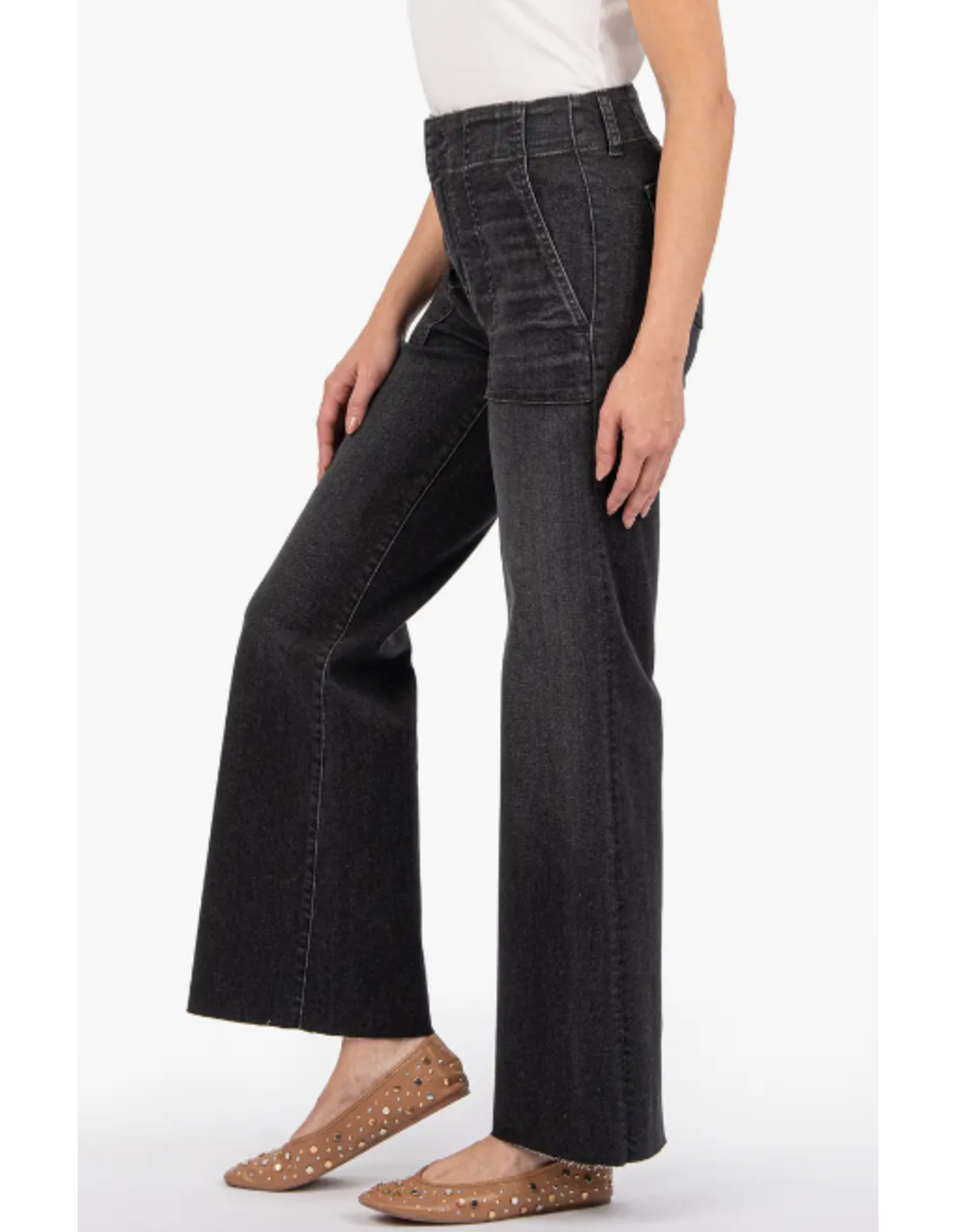 Kut from the Kloth / STS Blue KUT Meg High Rise Wide Leg Raw Hem Specialist