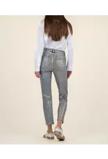 Kut from the Kloth / STS Blue KUT Rachael Coated High Rise Mom Jean - Metallic Gold