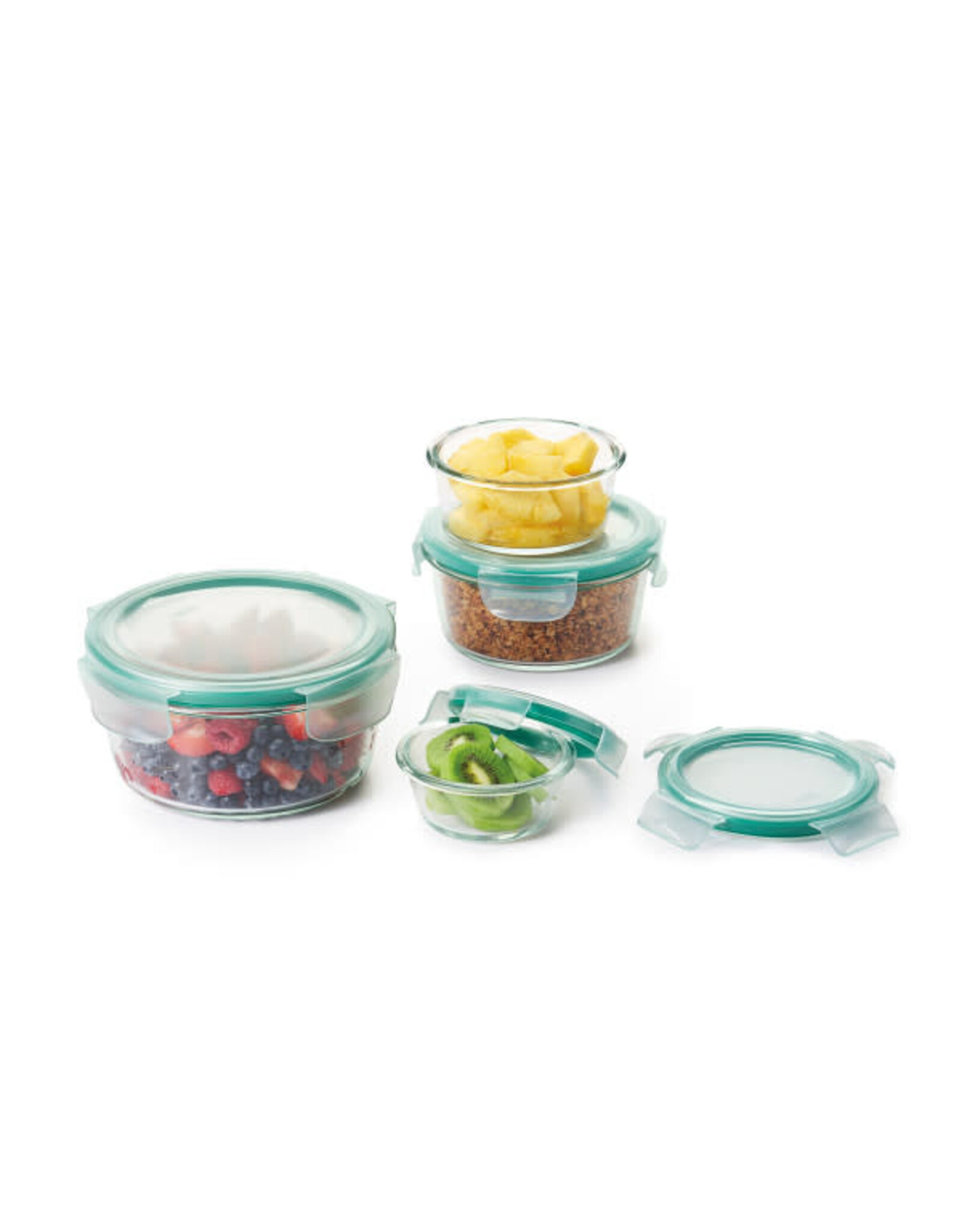 OXO OXO 8 piece Smart Seal Glass Container Set Round