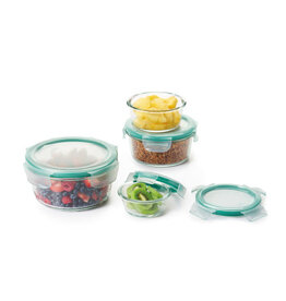 OXO OXO 8 piece Smart Seal Glass Container Set Round