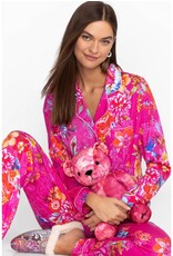 Johnny Was Johnny Was Pink Printed Velvet Bear - Pink Sylvie