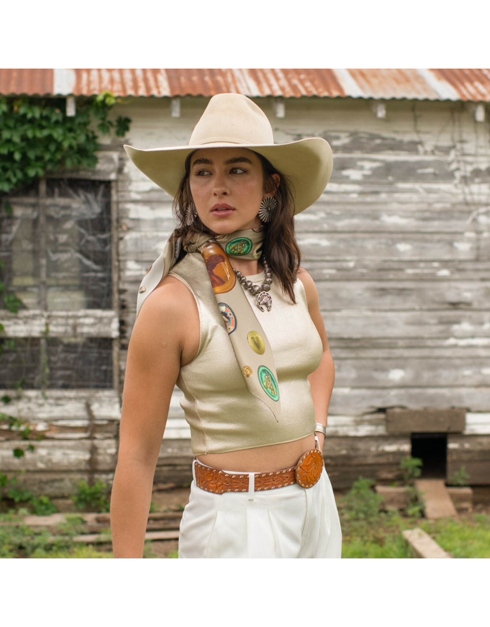 Fringe Scarves Fringe Unbridled Tan Shorty