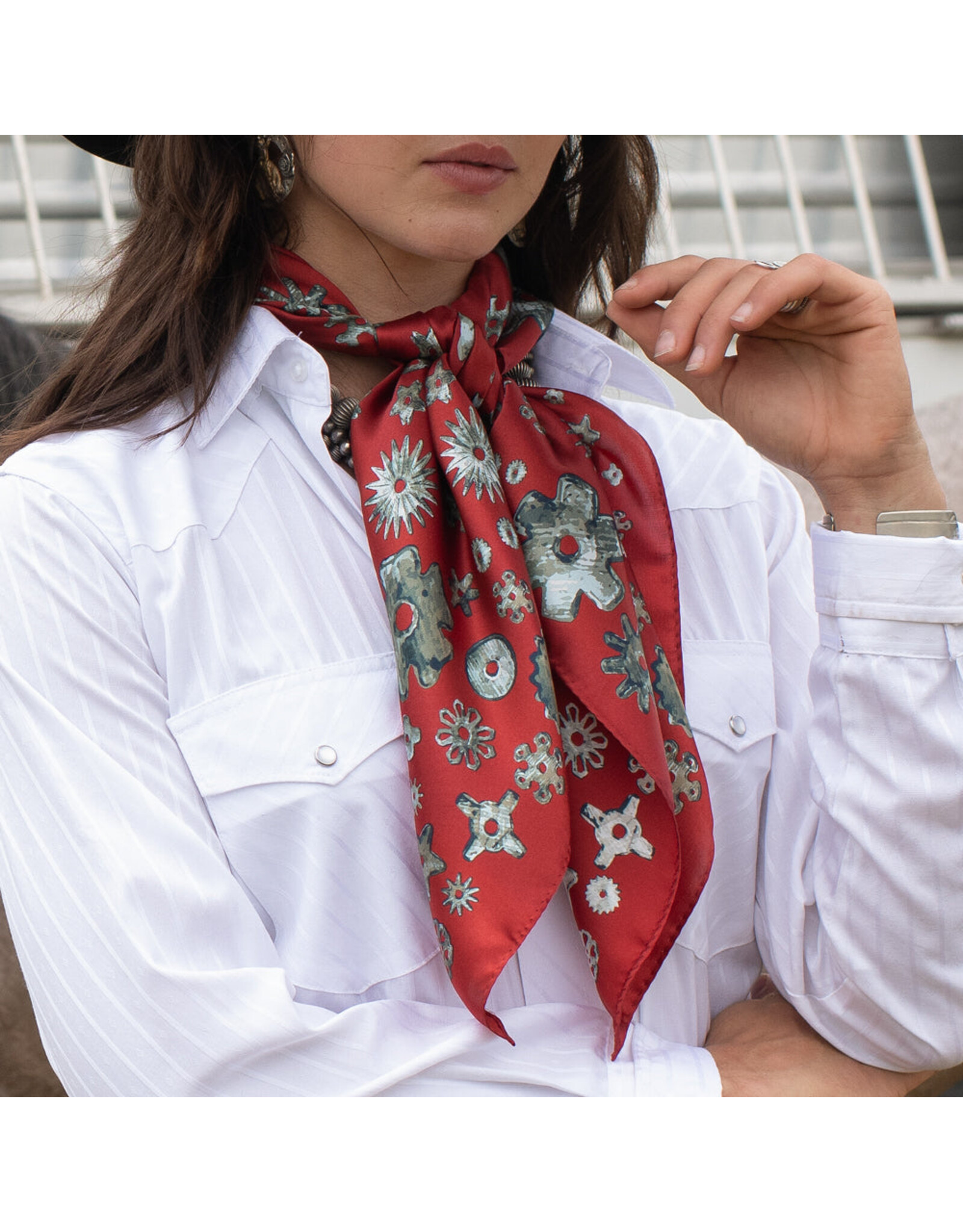 Fringe Scarves Fringe Whip and Spur Red Shorty