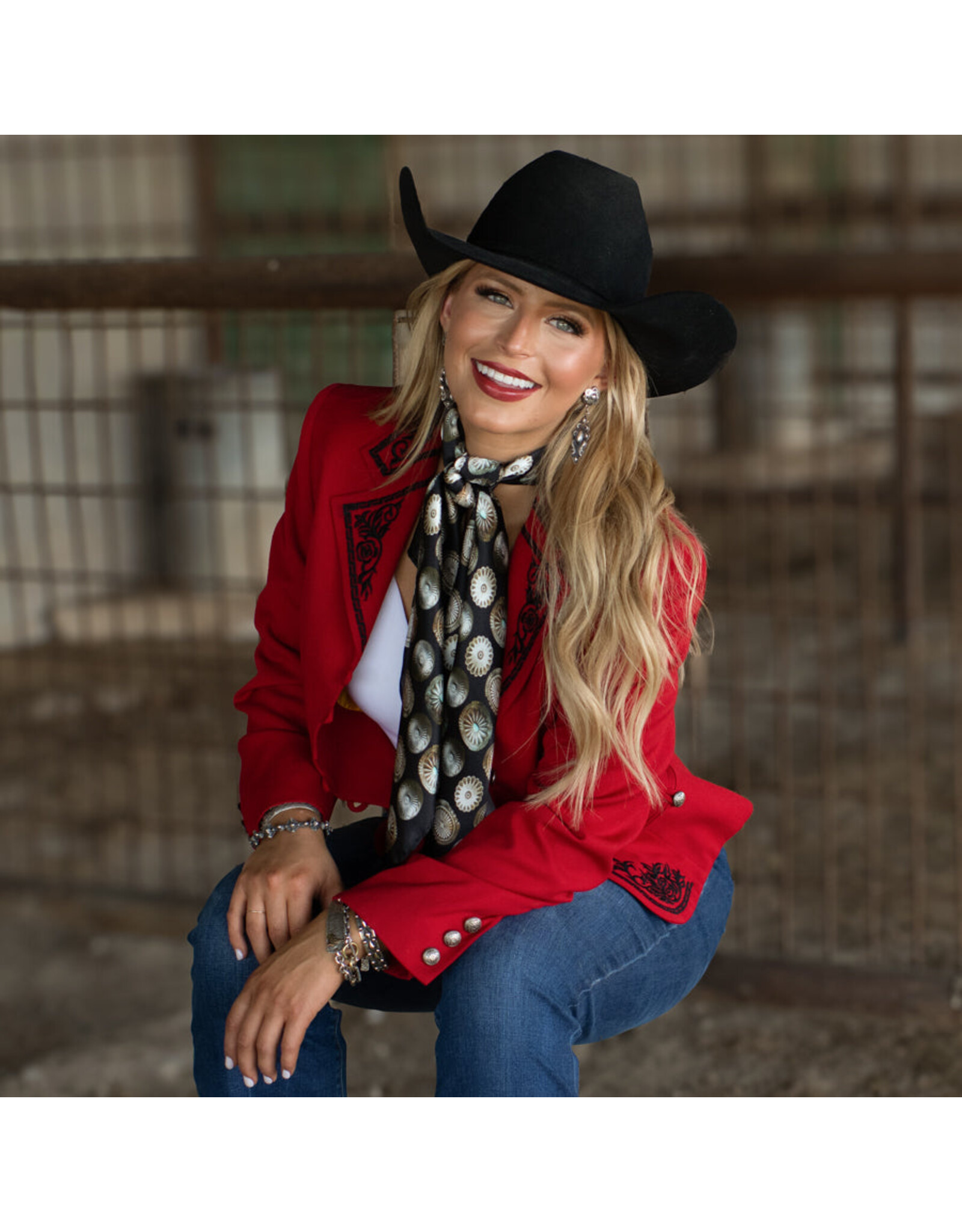 Fringe Scarves Fringe Baby Concho Black Shorty