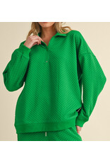 Kit Textured Half-Zip Pullover