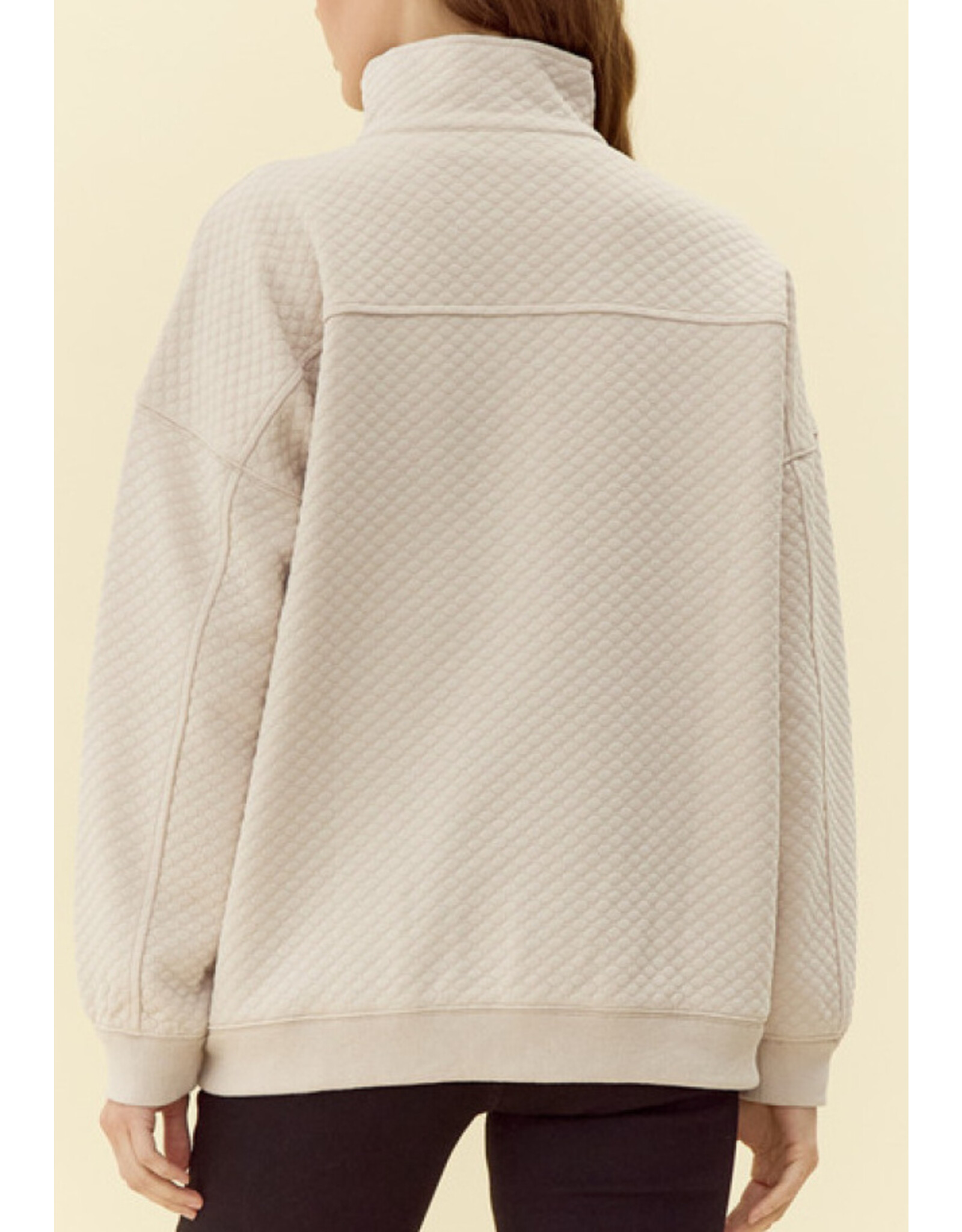 Kit Textured Half-Zip Pullover