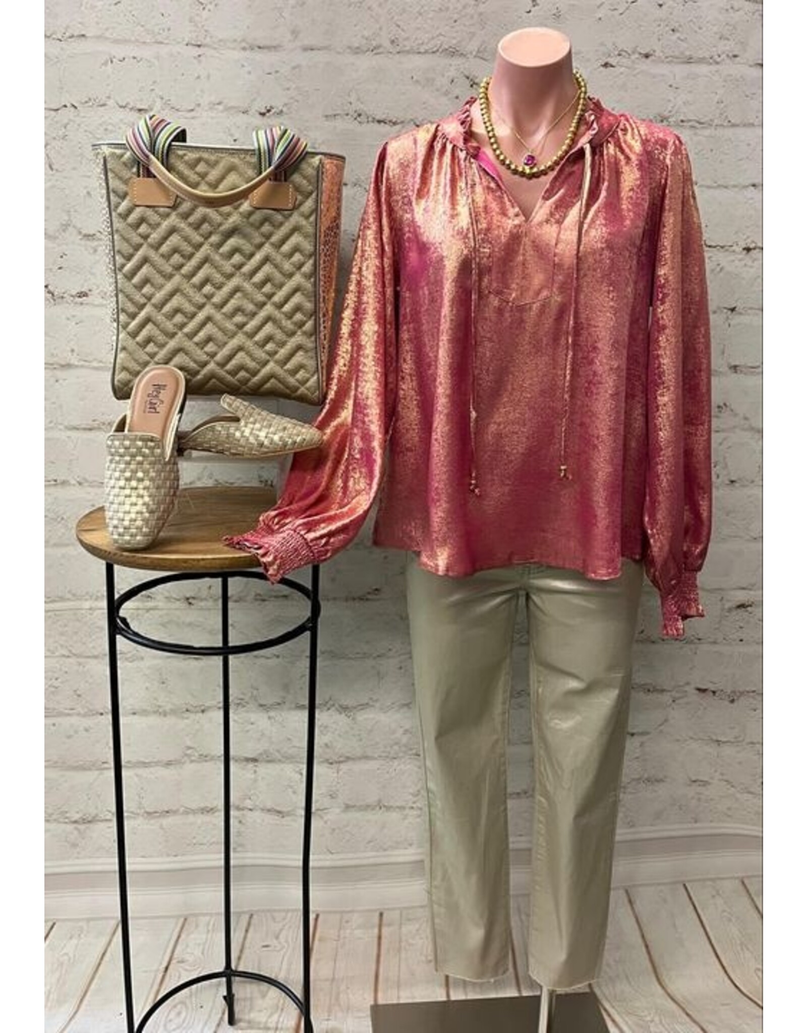 Gisele Metallic Blouse