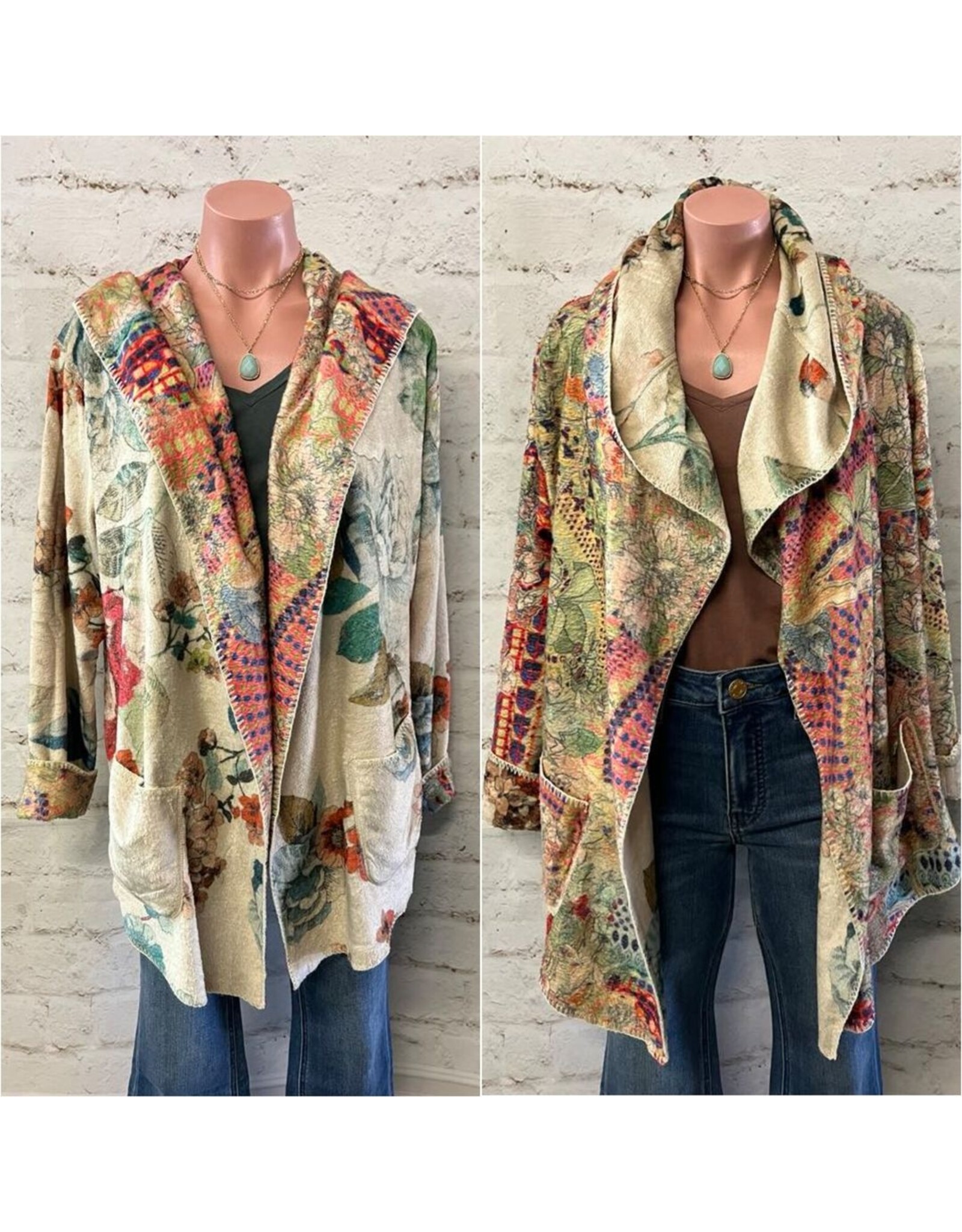 Hilary Mosaic Lightweight Reversible Sherpa Jacket