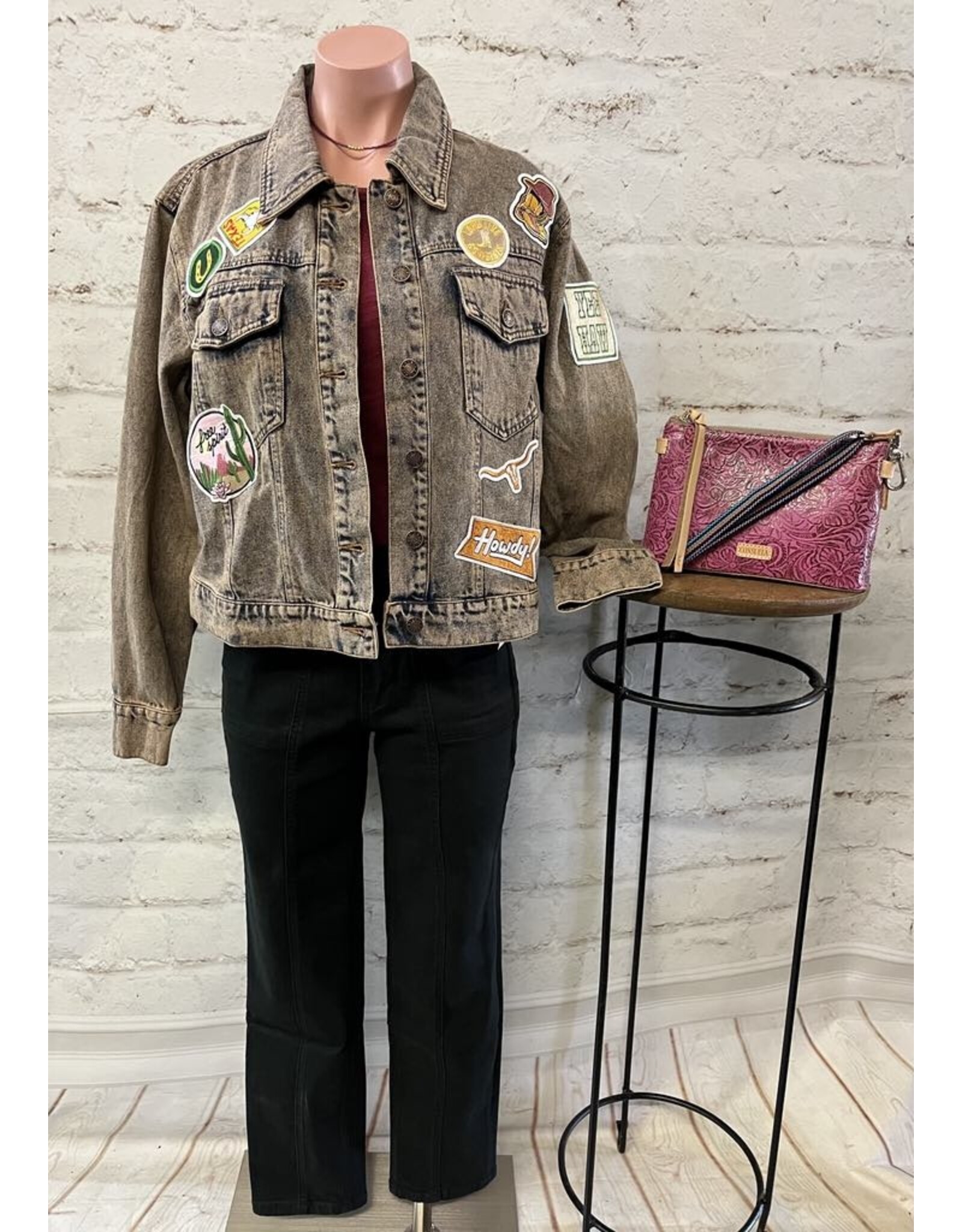 Hannah Western Patch Denim Jacket