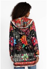Johnny Was Joan Midi Sherpa Jacket Reversible Starry Night