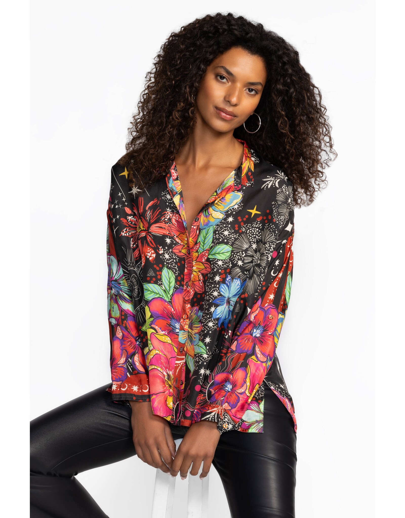 Johnny Was Johnny Was Audrey Oversized Blouse Starry Night