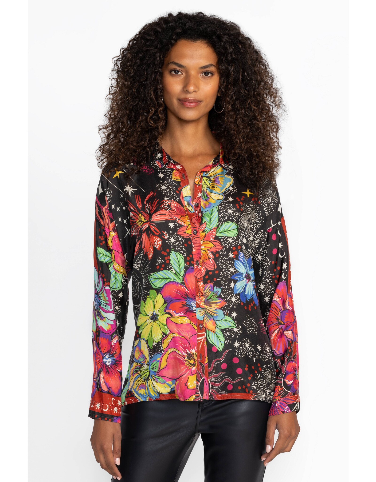 Johnny Was Johnny Was Audrey Oversized Blouse Starry Night