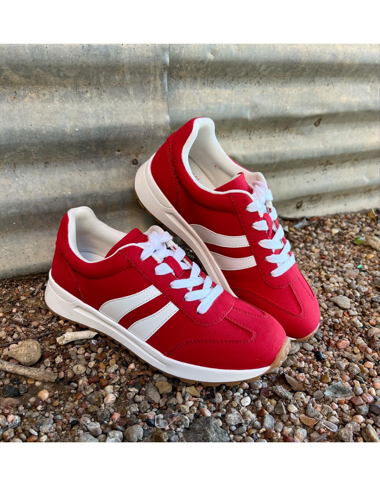 Emerie Red Suede Sneakers