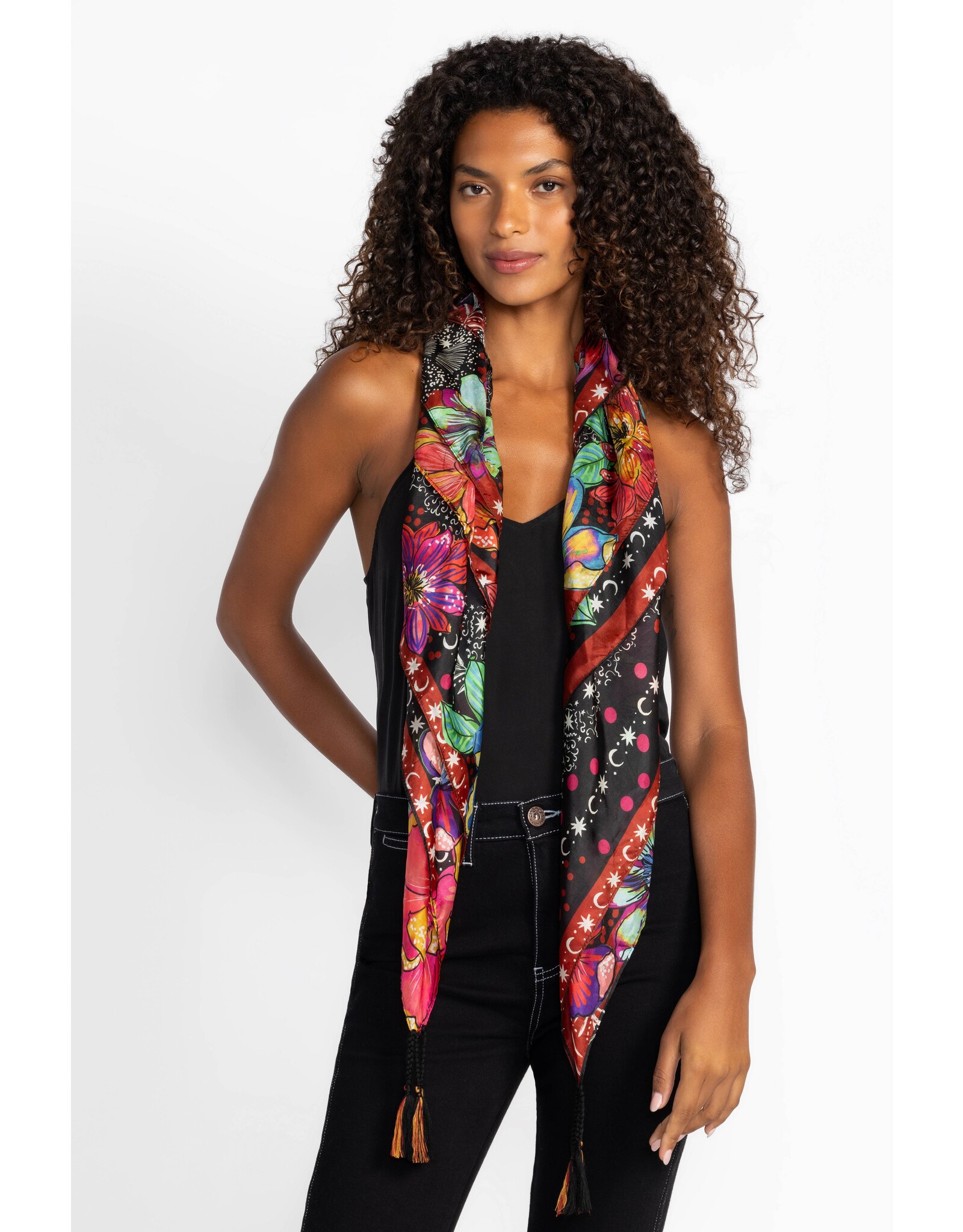 Johnny Was Johnny Was Starry Night Silk Scarf