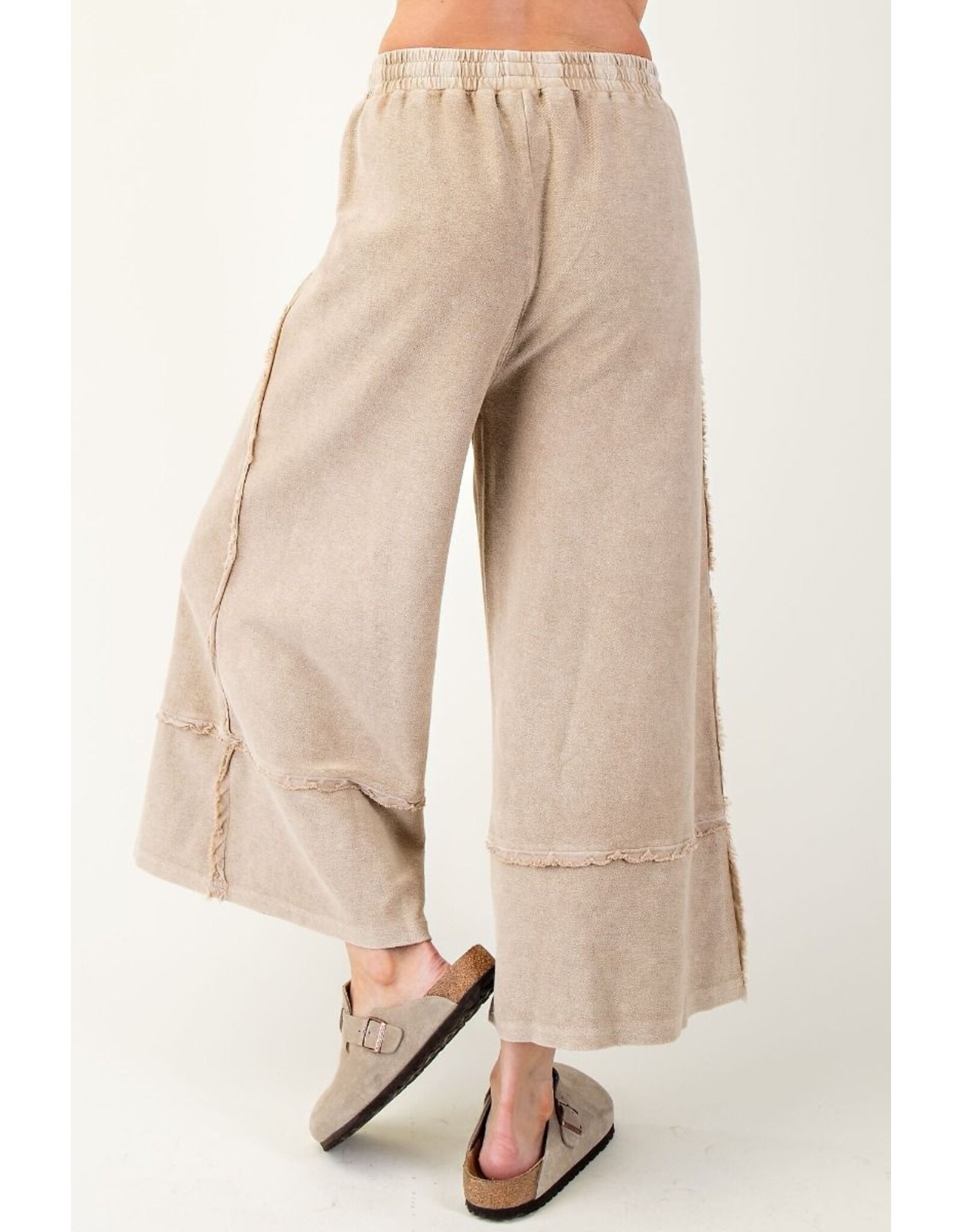 Janie Mineral Washed Terry Knit Palazzo Pants