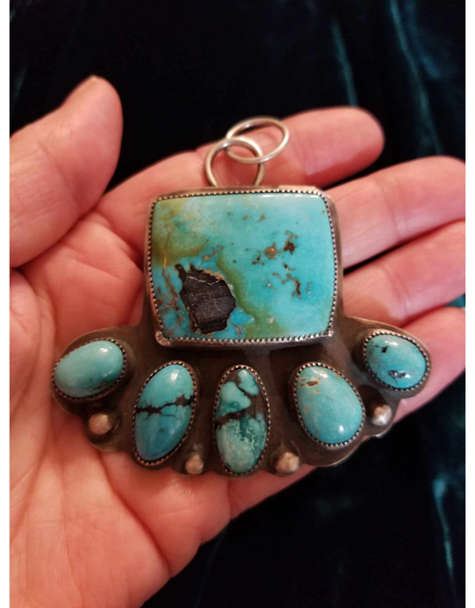 Horse Money Turquoise Oak Grove Statement Pendant