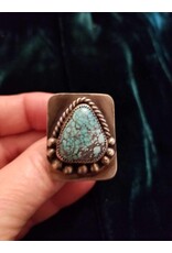 Horse Money Turquoise Callan No 8 Sterling Silver Adjustable Ring