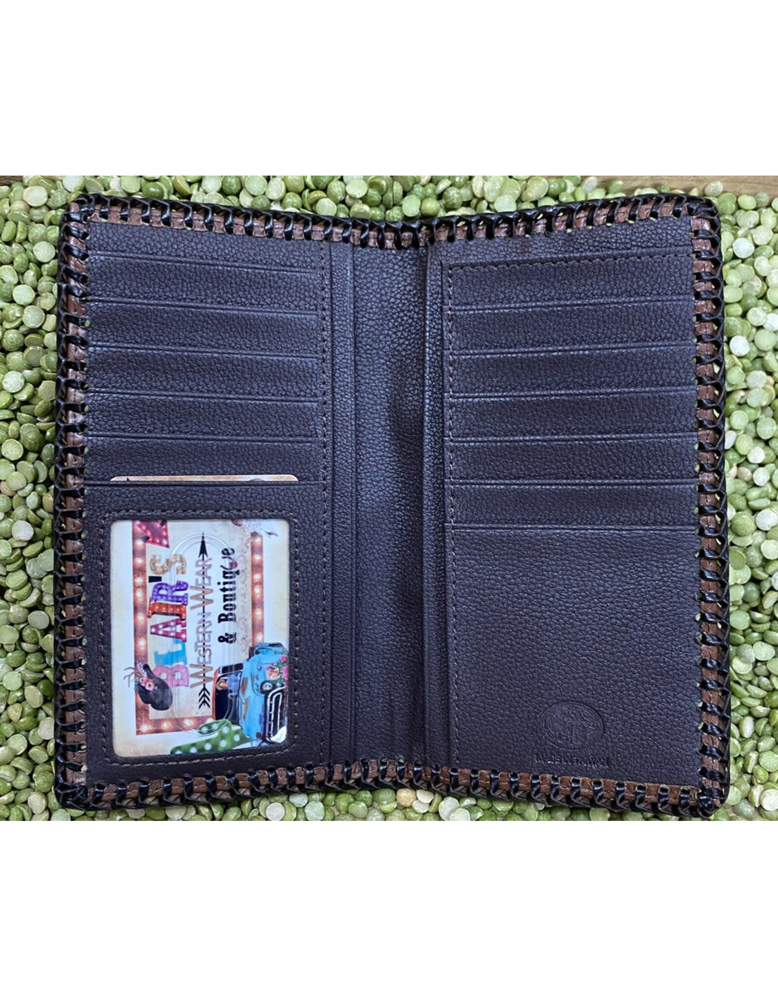 3D Rodeo Wallet Checkbook Leather