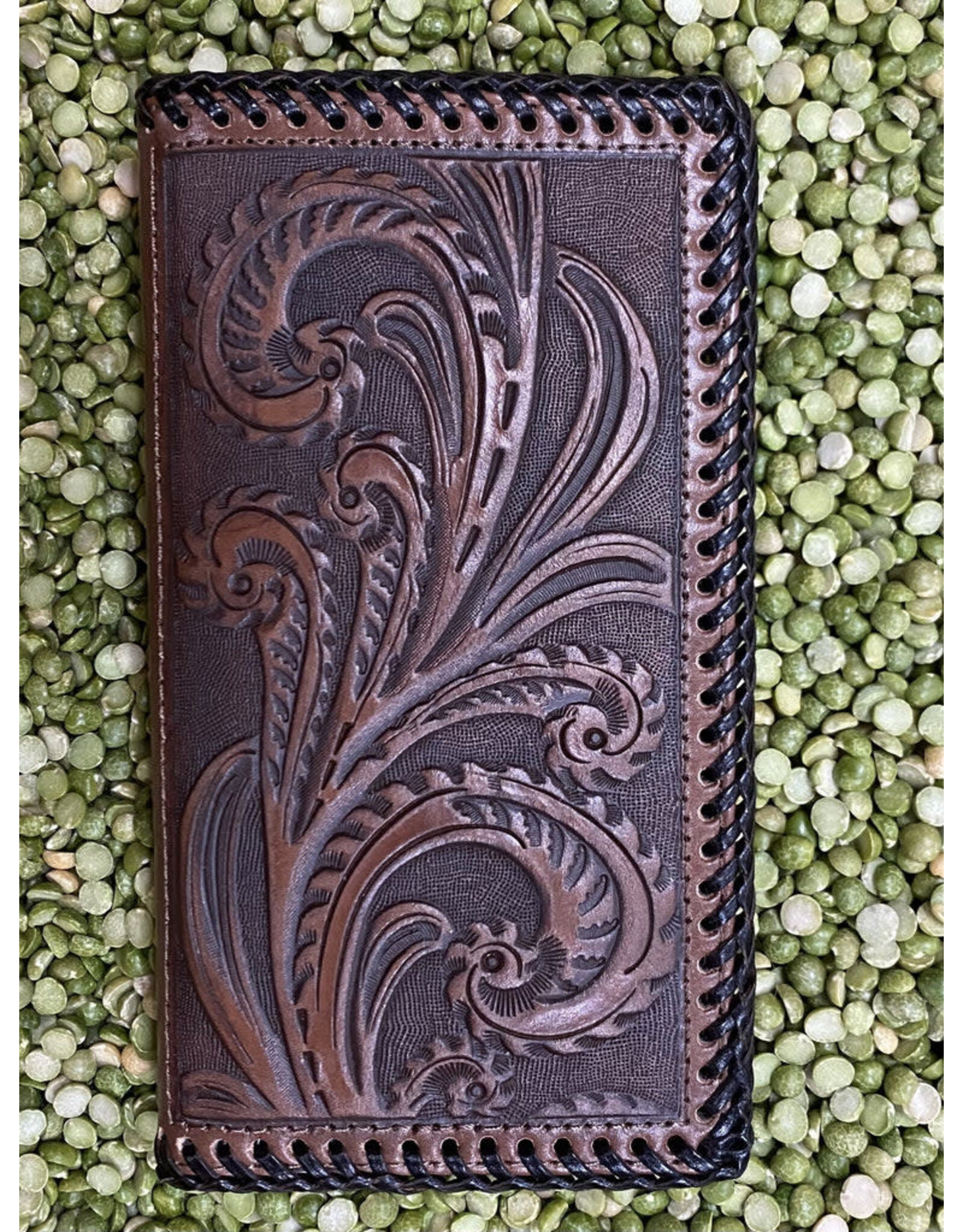 3D Rodeo Wallet Checkbook Leather