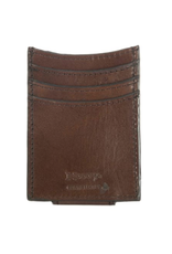Nocona Brown Embossed with Turquoise Inlay Money Clip and Wallet