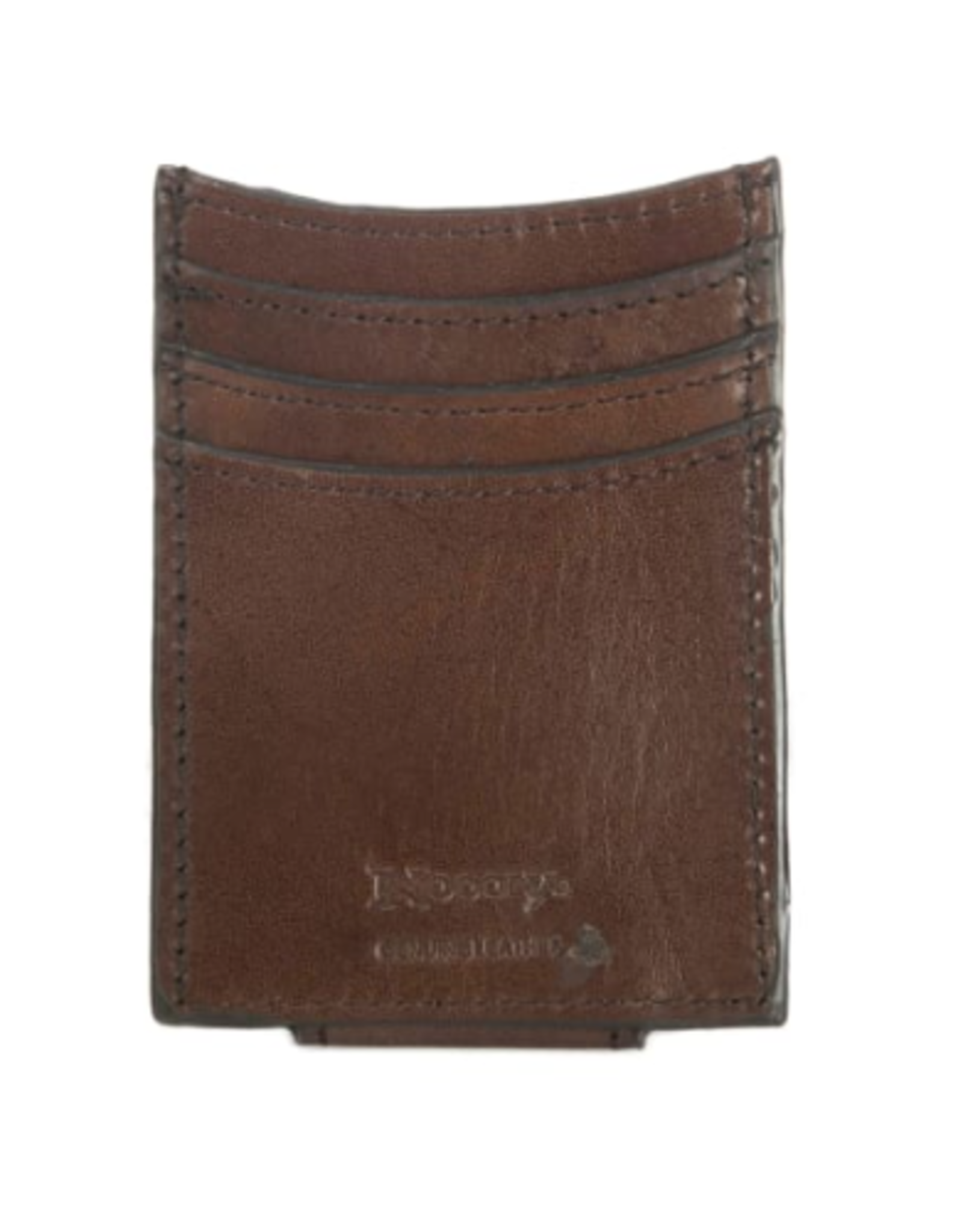 Nocona Brown Embossed with Turquoise Inlay Money Clip and Wallet