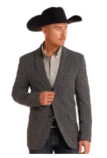 Rock & Roll Denim Rock & Roll Denim Grey Plaid Sport Coat Rock & Roll Denim Rock & Roll Denim Grey Plaid Sport Coat