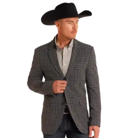 Rock & Roll Denim Rock & Roll Denim Grey Plaid Sport Coat