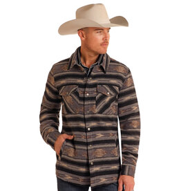 Aztec Stripe Jacquard Shacket