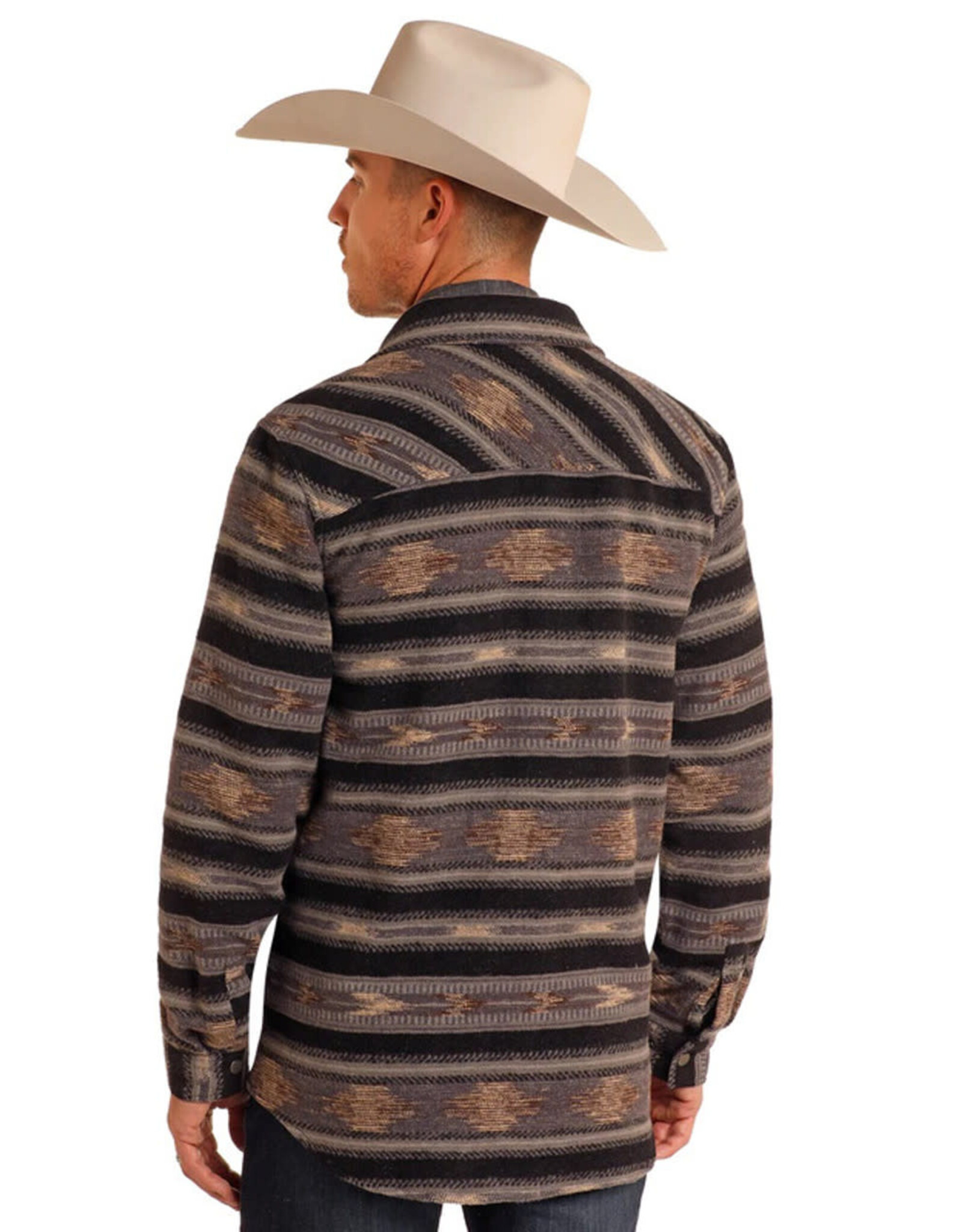Aztec Stripe Jacquard Shacket