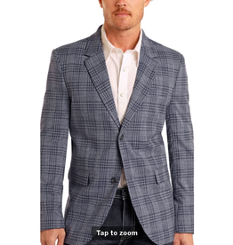 Rock & Roll Denim Rock & Roll Denim Men's Shades of Blue Plaid Sports Coat