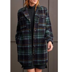 Tribal Tribal Boucle Plaid Jacket with Notch Collar