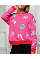 Peppermint Candy Cane Pullover