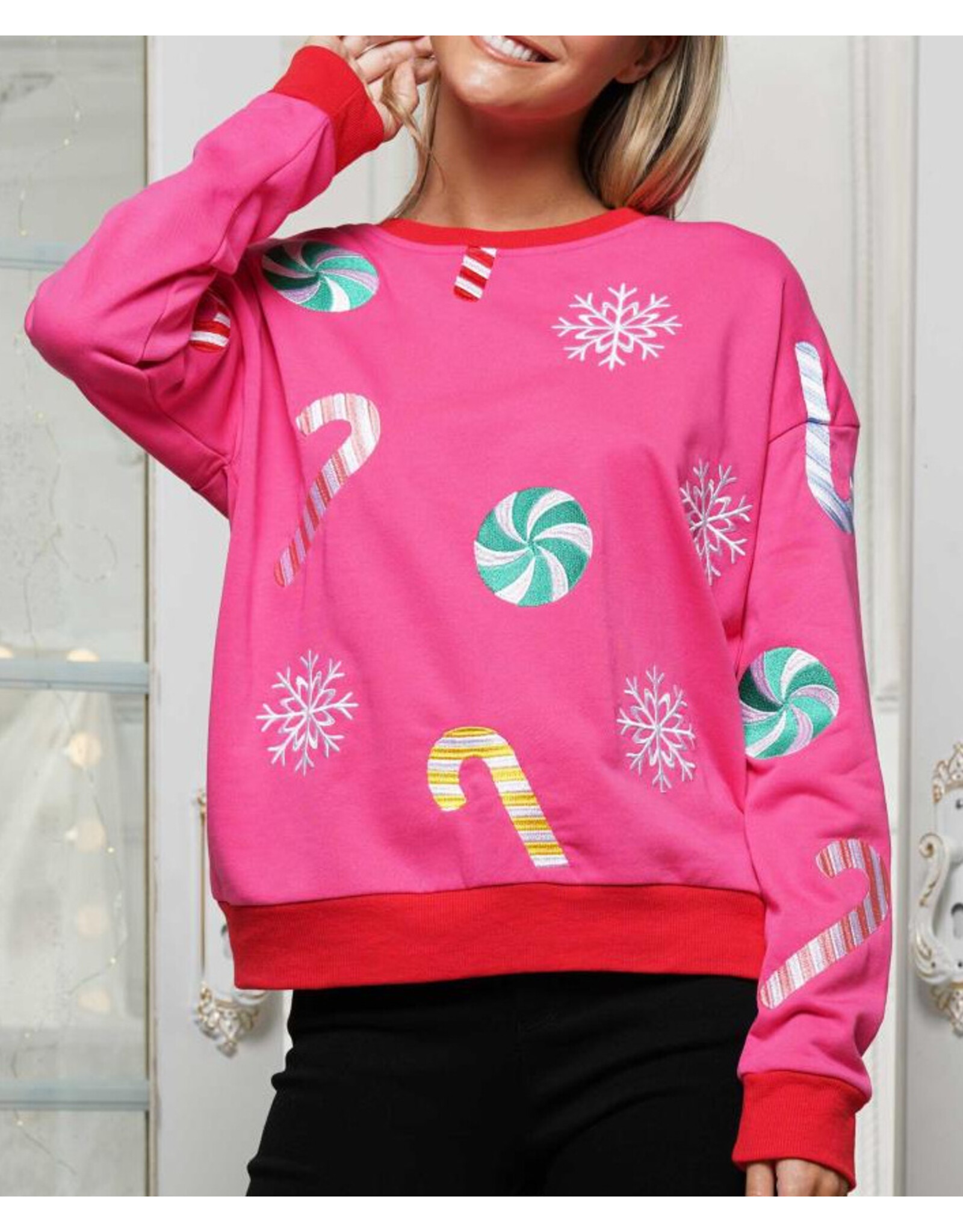 Peppermint Candy Cane Pullover