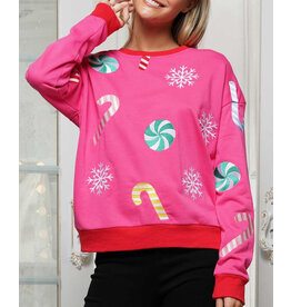 Peppermint Candy Cane Pullover