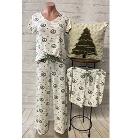 Peace on Earth V-Neck PJ Top