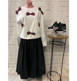 Multi Plaid Bow Pullover