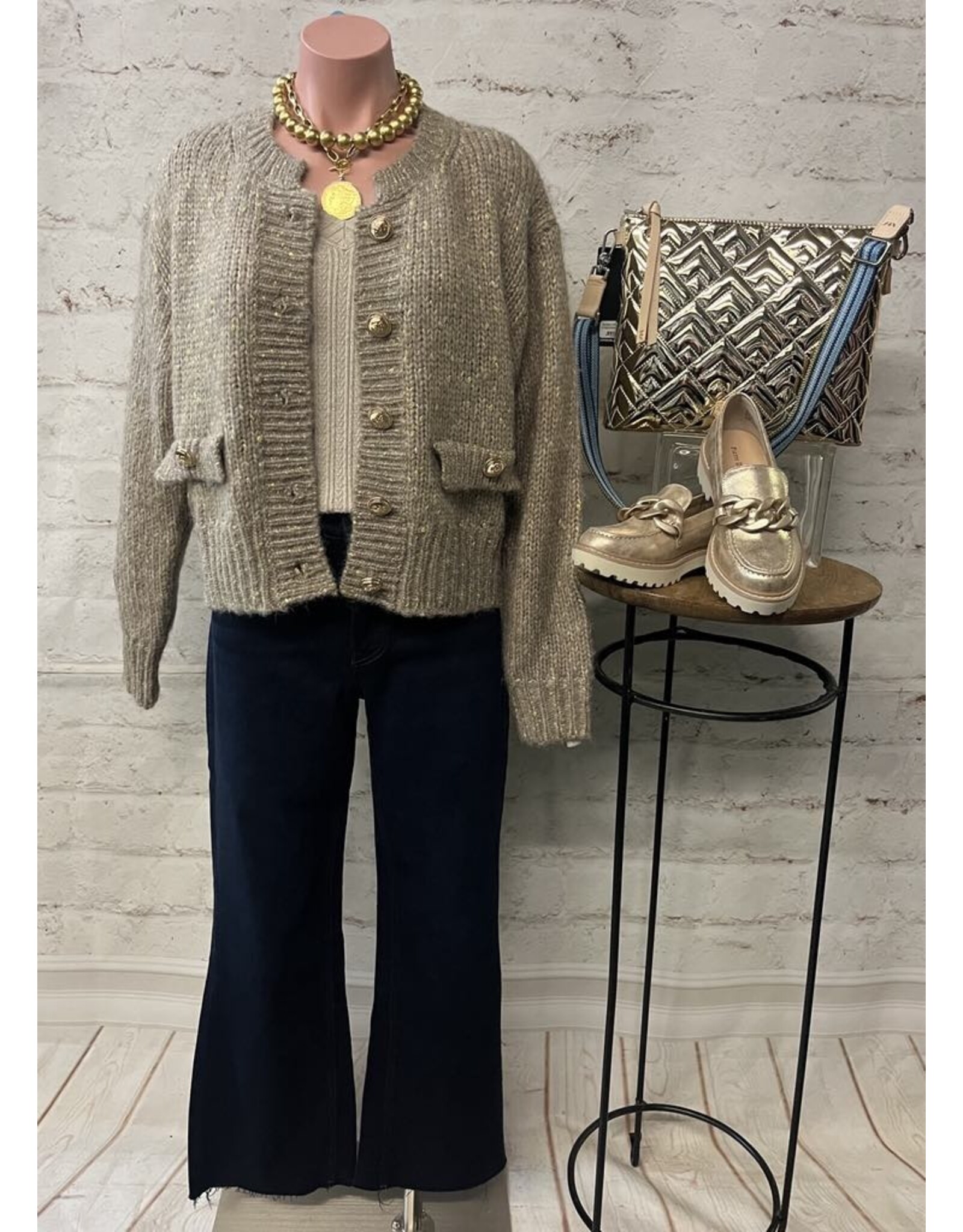 Golda Classic Button Sweater