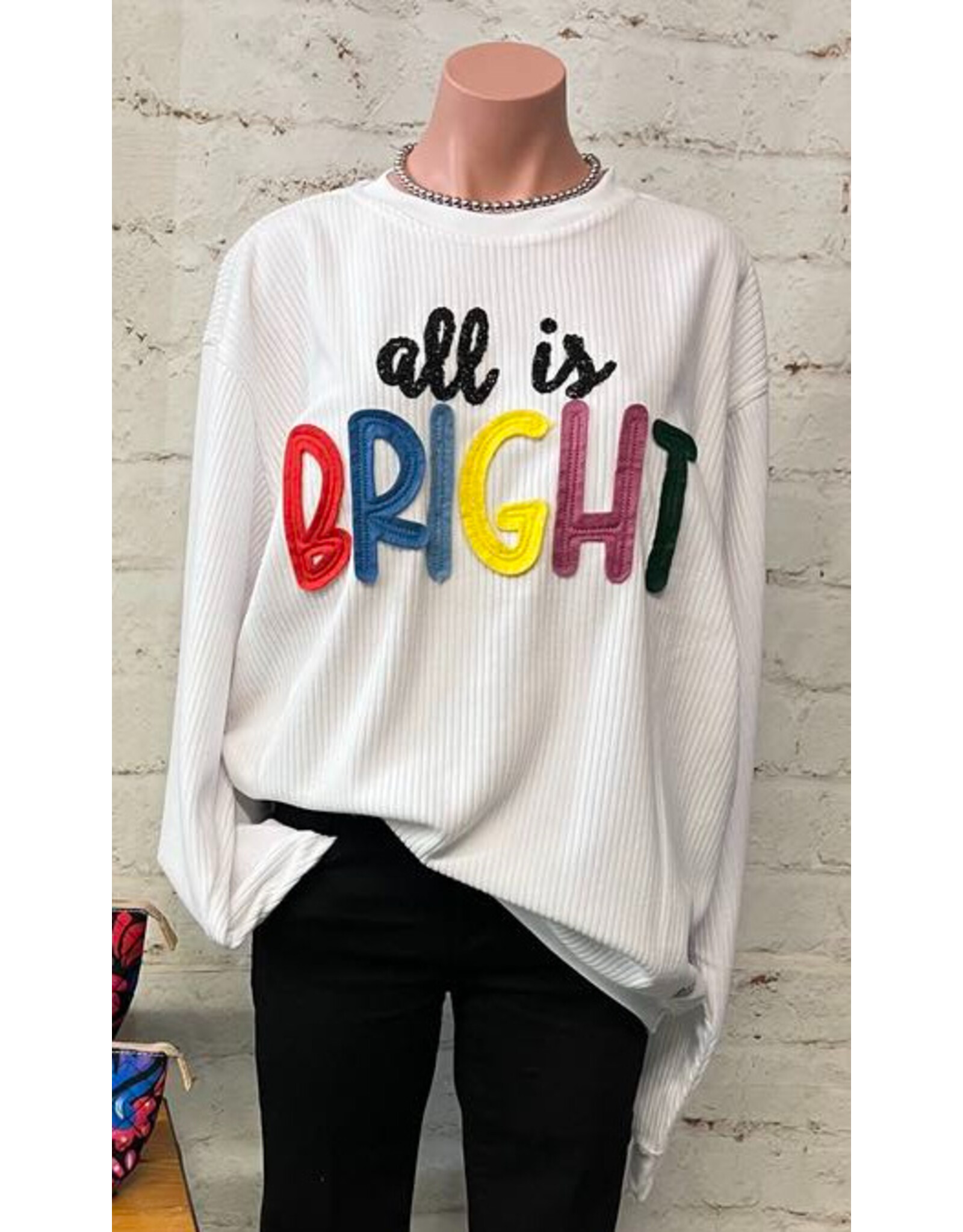 All Is Bright Oversized Plush Crew