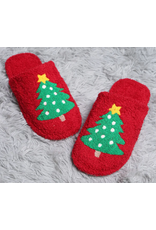 Christmas Tree Embroidered Luxury Soft Slippers Christmas Tree Embroidered Luxury Soft Slippers