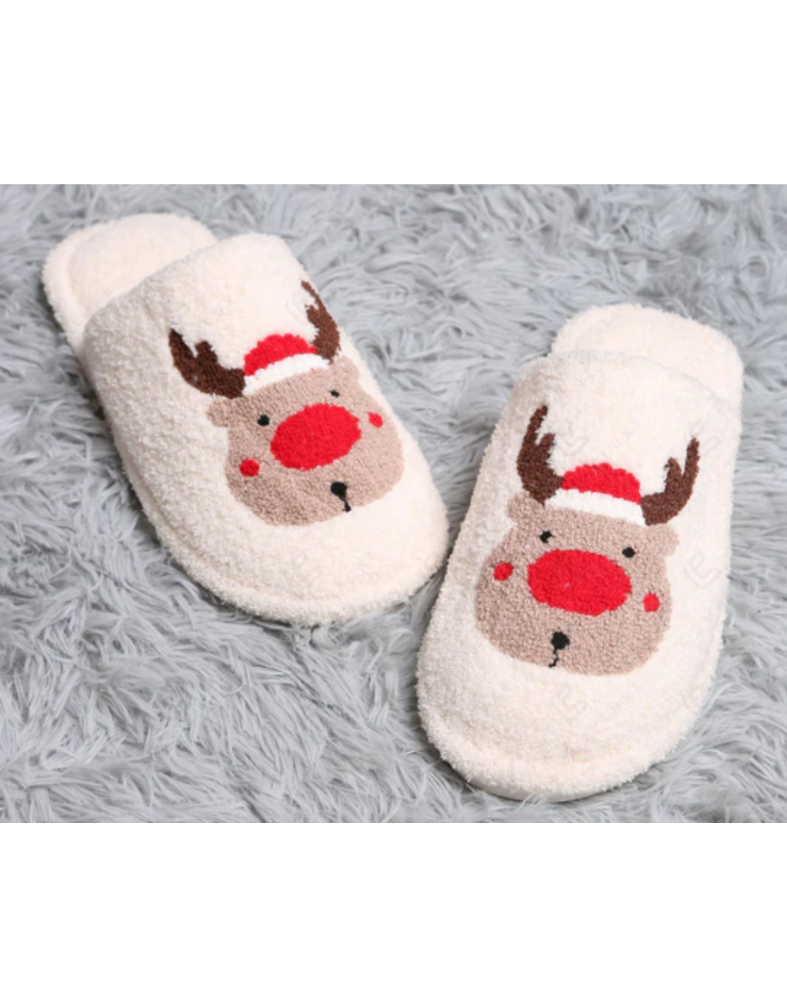 Reindeer Embroidered Luxury Soft Slippers