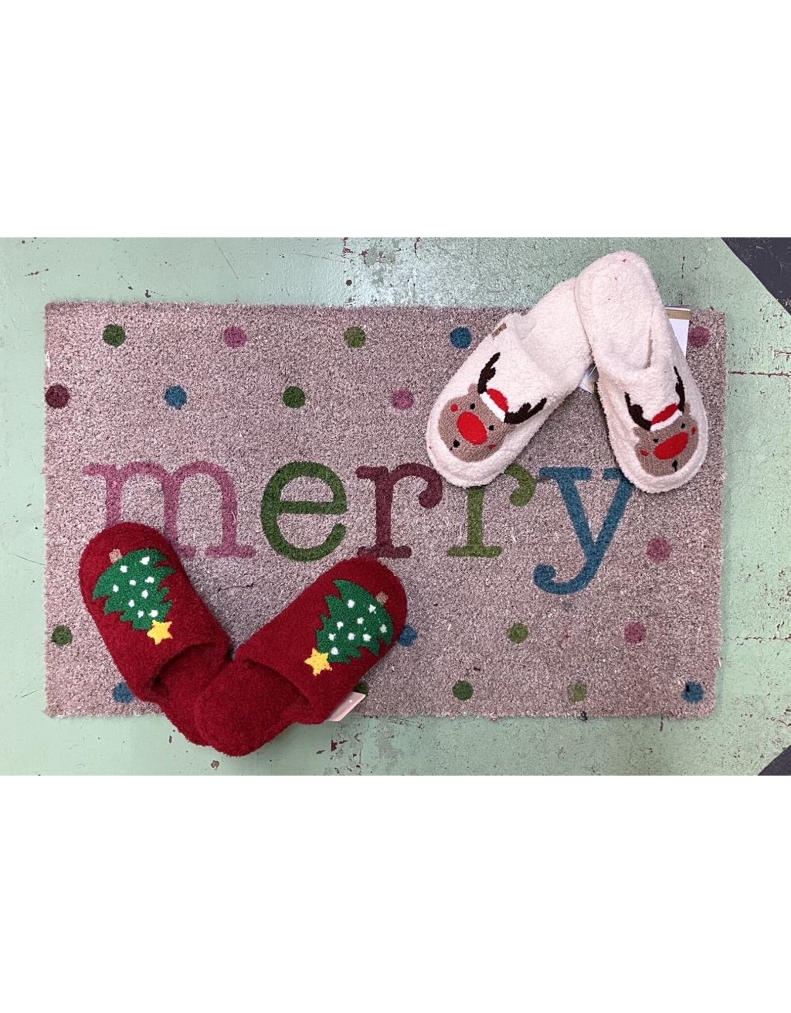 Reindeer Embroidered Luxury Soft Slippers
