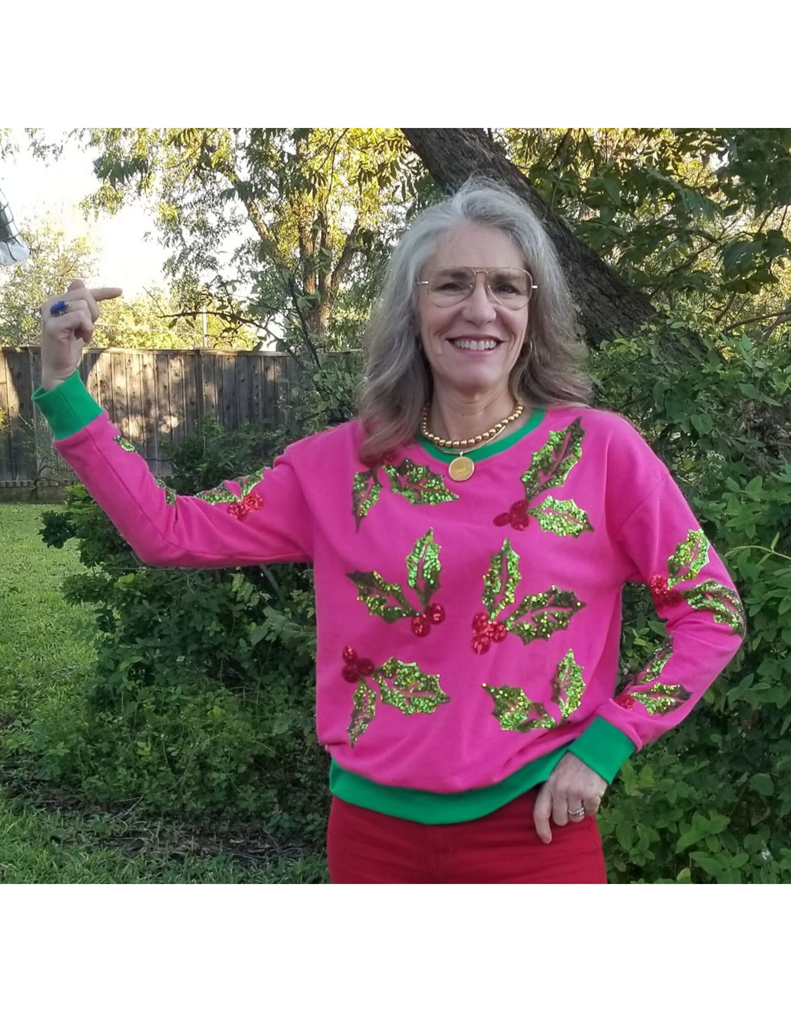 Sequin Holly Pull-Over