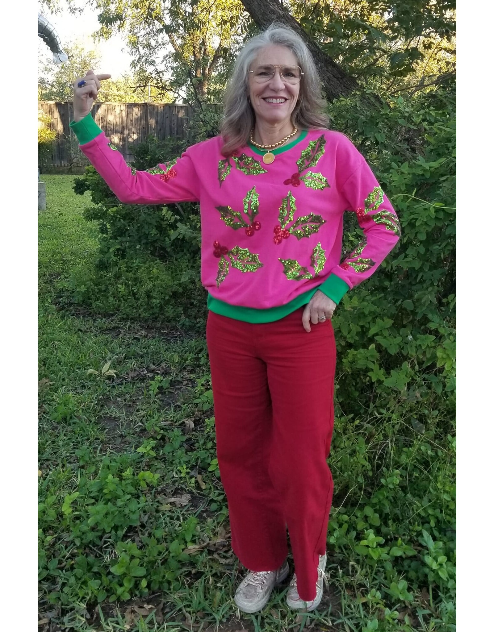 Sequin Holly Pull-Over