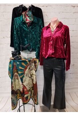 Katherine Velvet High/Low Hem Shirt