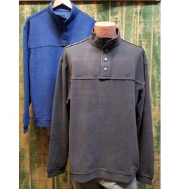 Mens Butter Soft Sueded Snap Mock Pullover
