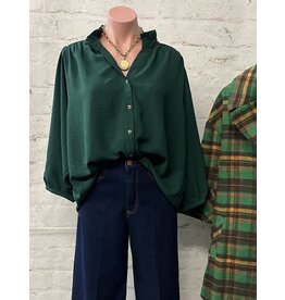 Jelene Frilled Split Neck Top