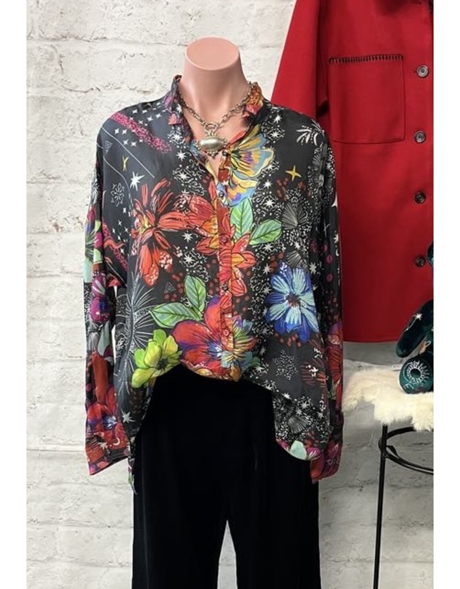 Johnny Was Johnny Was Audrey Oversized Blouse Starry Night