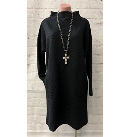 Tribal Tribal Funnel Neck Dress with Pockets