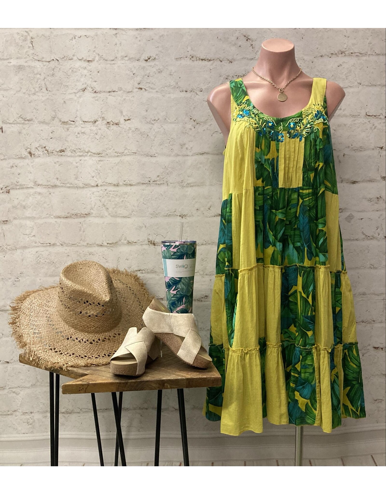 Anice Tank Dress with Beading
